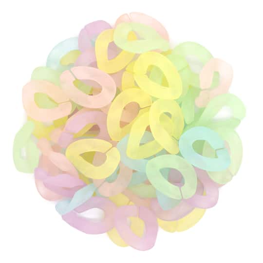 12 Packs: 80 ct. (960 total) Wavy Frosted Plastic Chain Links by Creatology&#x2122;